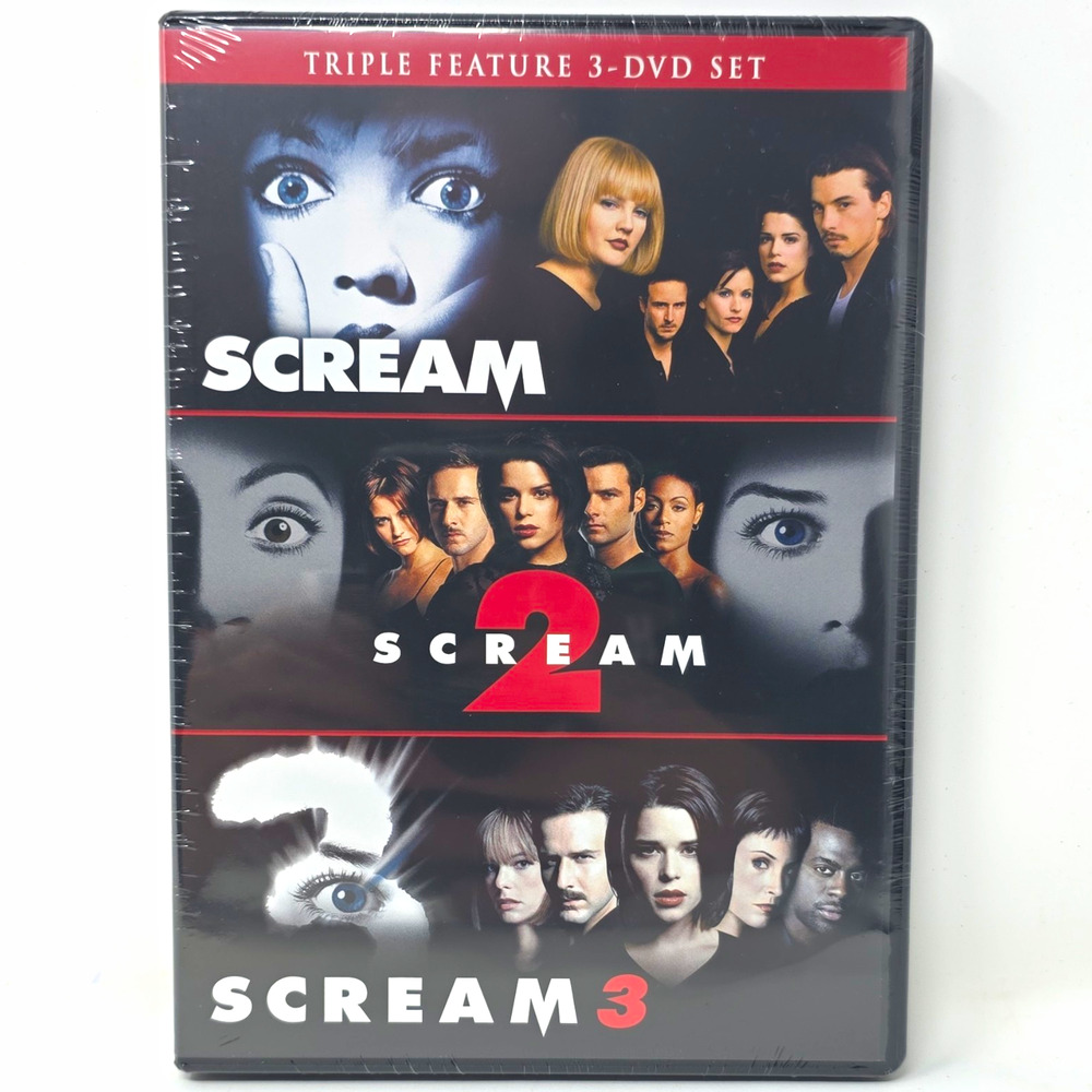 Miramax Scream Triple Feature DVD Set Widescreen Subtitles (Scream 1-3)